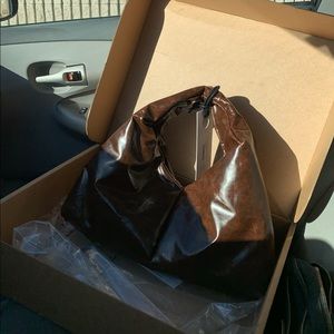 KASSL Editions Dark Brown Anchor Skai Bag